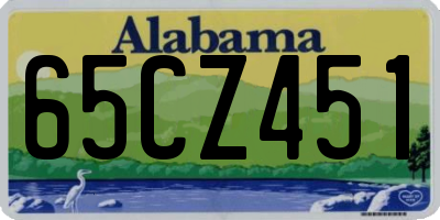 AL license plate 65CZ451