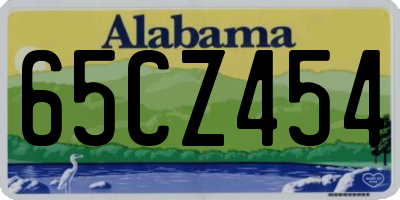 AL license plate 65CZ454