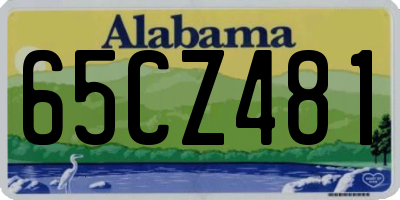 AL license plate 65CZ481