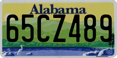 AL license plate 65CZ489