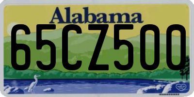 AL license plate 65CZ500