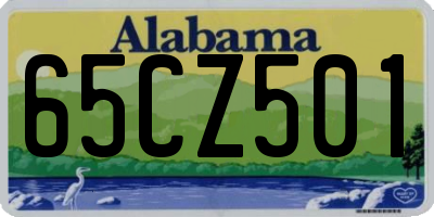 AL license plate 65CZ501