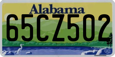 AL license plate 65CZ502