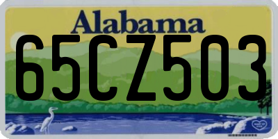 AL license plate 65CZ503