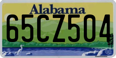 AL license plate 65CZ504