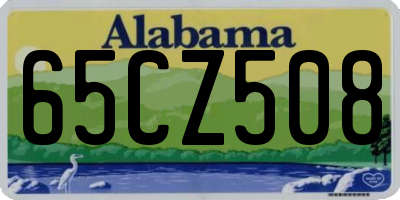AL license plate 65CZ508