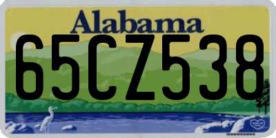 AL license plate 65CZ538