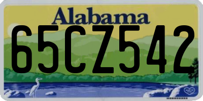 AL license plate 65CZ542