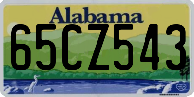 AL license plate 65CZ543