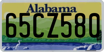 AL license plate 65CZ580