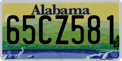 AL license plate 65CZ581