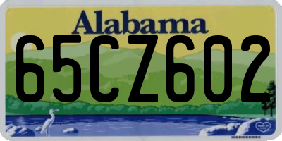 AL license plate 65CZ602