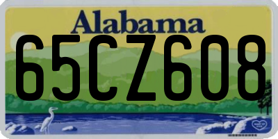 AL license plate 65CZ608