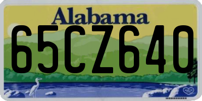 AL license plate 65CZ640