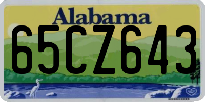 AL license plate 65CZ643