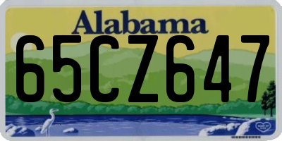 AL license plate 65CZ647
