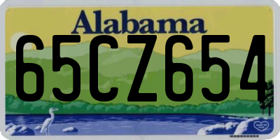 AL license plate 65CZ654