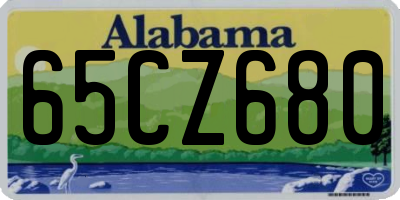 AL license plate 65CZ680