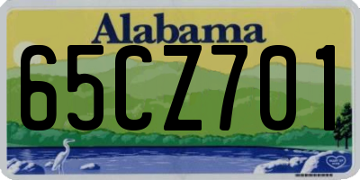 AL license plate 65CZ701