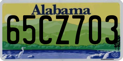 AL license plate 65CZ703