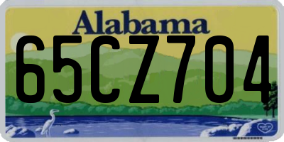 AL license plate 65CZ704