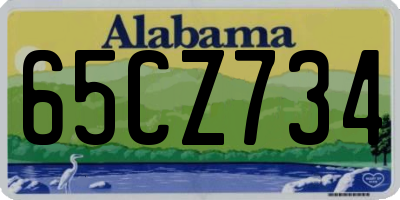AL license plate 65CZ734