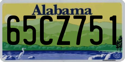 AL license plate 65CZ751