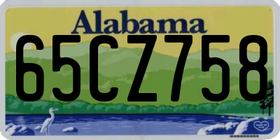 AL license plate 65CZ758