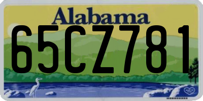 AL license plate 65CZ781