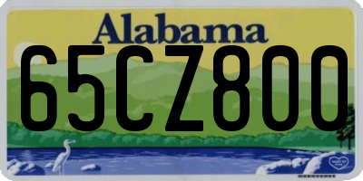 AL license plate 65CZ800