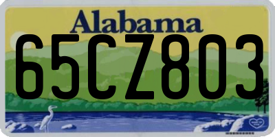 AL license plate 65CZ803