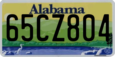 AL license plate 65CZ804