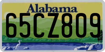AL license plate 65CZ809