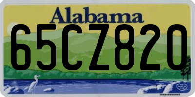 AL license plate 65CZ820