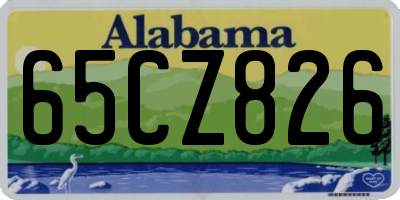 AL license plate 65CZ826