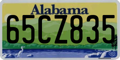 AL license plate 65CZ835