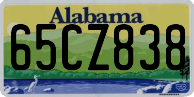 AL license plate 65CZ838