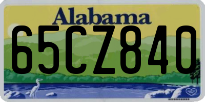AL license plate 65CZ840