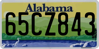 AL license plate 65CZ843