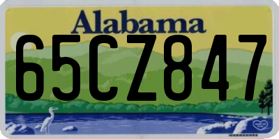 AL license plate 65CZ847