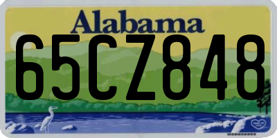AL license plate 65CZ848