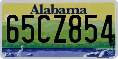 AL license plate 65CZ854