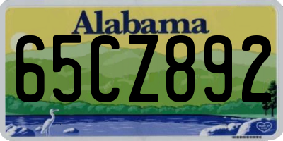 AL license plate 65CZ892
