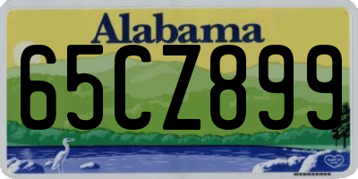 AL license plate 65CZ899