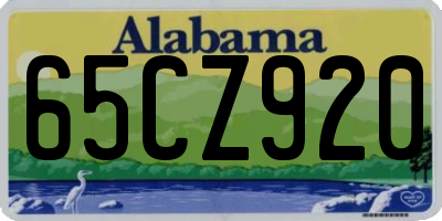 AL license plate 65CZ920