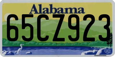 AL license plate 65CZ923