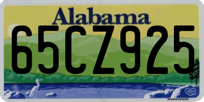 AL license plate 65CZ925