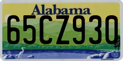 AL license plate 65CZ930