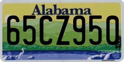 AL license plate 65CZ950