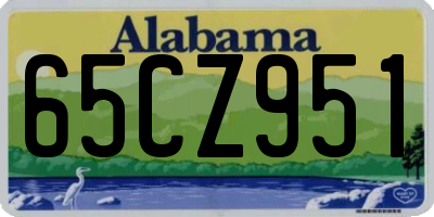 AL license plate 65CZ951